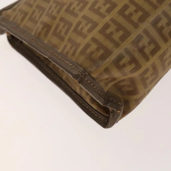 FENDI Celine Zucca Canvas Macadam Canvas Bag PVC 2 Set Beige Brown Auth ti3415 - Picture 7 of 15